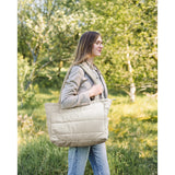 DonebyDeer Sand Quiltad Pusle Tote Bag