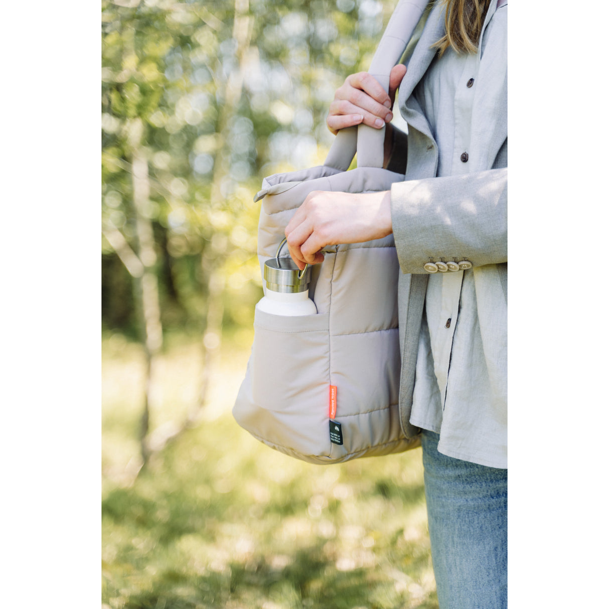 DonebyDeer Sand Quiltad Pusle Tote Bag