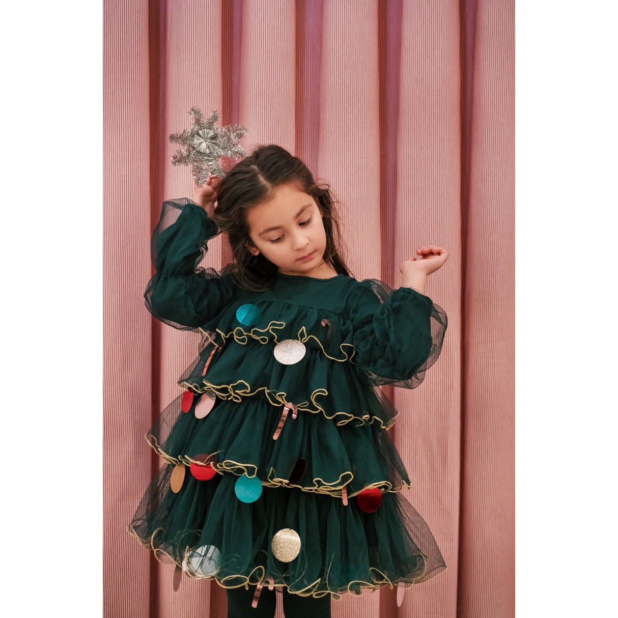 MarMar Ballerina Glitter Dark Leaf December Klänning