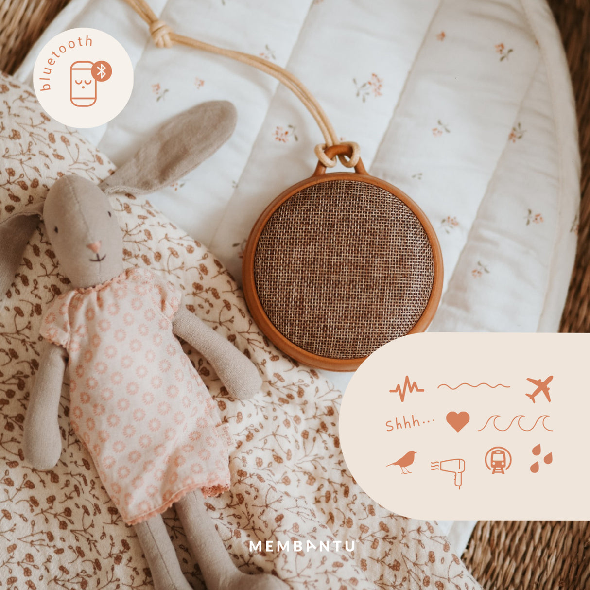 MEMBANTU Wheat White Noise Speaker -Echo01
