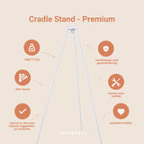MEMBANTU White Cradle Stand Premium