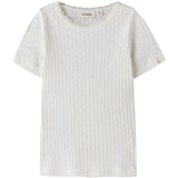 Lil'Atelier Coconut Milk Nmfhaldis Ss Slim Topp Lil