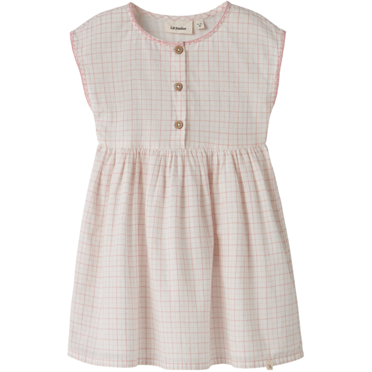 Lil'Atelier Coconut Milk Rose Tan Nmfhedda Sl Klänning Lil