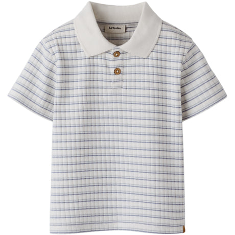 Lil'Atelier Coconut Milk Dusty Blue Nmmhaldur Ss Loose Pikétröja Lil