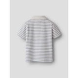Lil'Atelier Coconut Milk Dusty Blue Nmmhaldur Ss Loose Pikétröja Lil