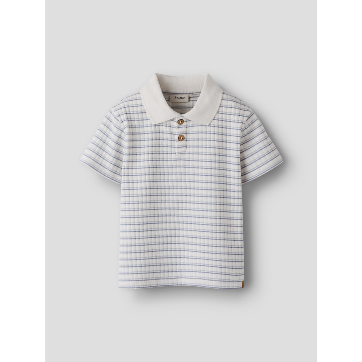Lil'Atelier Coconut Milk Dusty Blue Nmmhaldur Ss Loose Pikétröja Lil