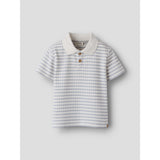 Lil'Atelier Coconut Milk Dusty Blue Nmmhaldur Ss Loose Pikétröja Lil