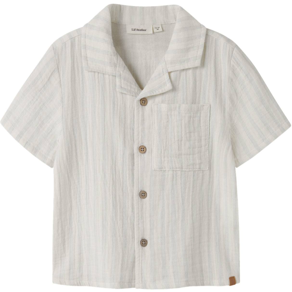 Lil'Atelier Coconut Milk Dusty Blue Nmmhagi Ss Loose Skjorta Lil