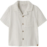 Lil'Atelier Coconut Milk Dusty Blue Nmmhagi Ss Loose Skjorta Lil