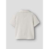 Lil'Atelier Coconut Milk Dusty Blue Nmmhagi Ss Loose Skjorta Lil