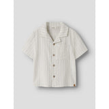 Lil'Atelier Coconut Milk Dusty Blue Nmmhagi Ss Loose Skjorta Lil