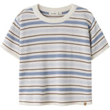 Lil'Atelier Coconut Milk Dusty Blue Nmmhito Ss Loose Stickad Lil