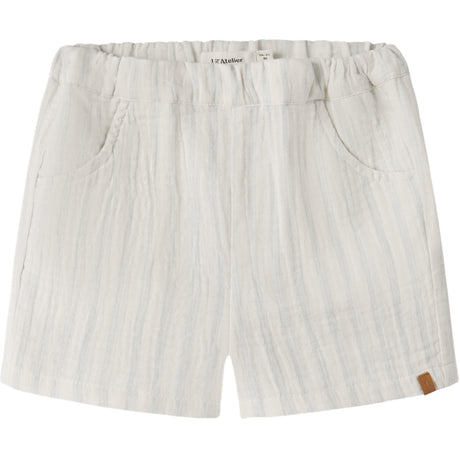 Lil'Atelier Coconut Milk Dusty Blue Nmmhagi Loose Shorts Lil