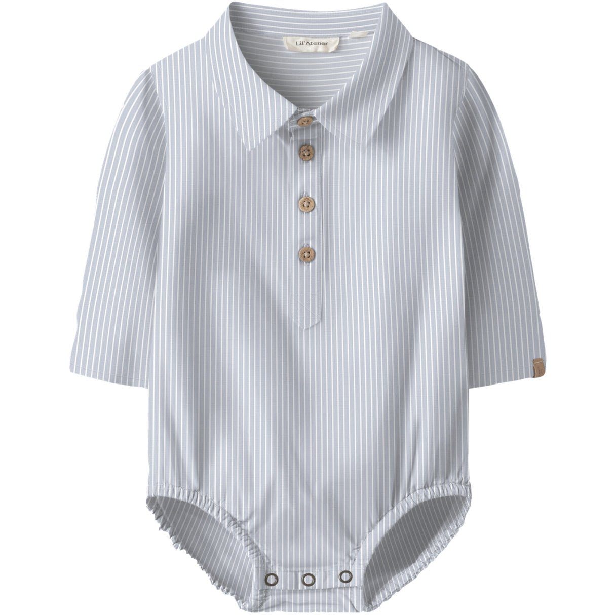 Lil'Atelier Gray Dawn Nbmjesper Ls Body Skjorta Lil