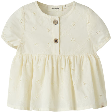 Lil'Atelier Coconut Milk Nbfhosa Ss Loose Skjorta Lil