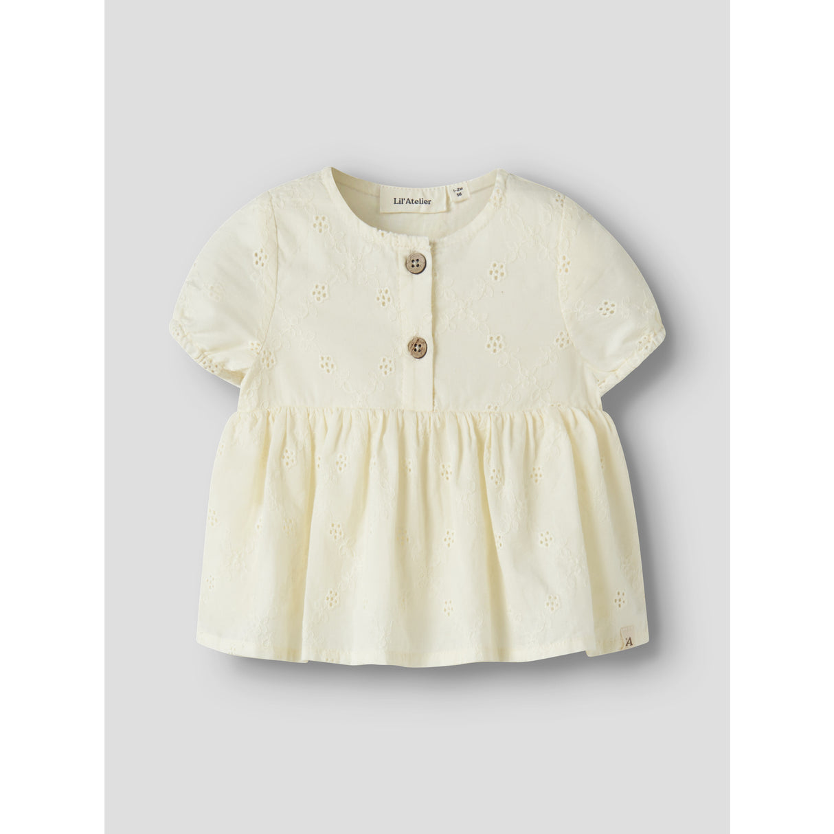 Lil'Atelier Coconut Milk Nbfhosa Ss Loose Skjorta Lil