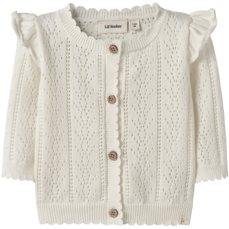 Lil'Atelier Coconut Milk Nbfjela Ls Stickad Card Lil