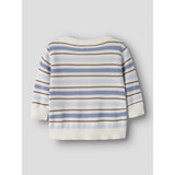 Lil'Atelier Coconut Milk Dusty Blue Nbmhito Ls Stickad Card Lil