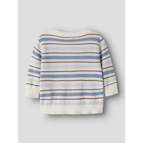 Lil'Atelier Coconut Milk Dusty Blue Nbmhito Ls Stickad Card Lil