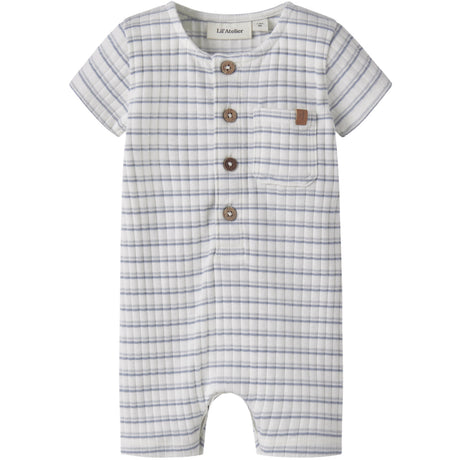Lil'Atelier Coconut Milk Dusty Blue Nbmhaldur Ss Loose Kort Dräkt Lil