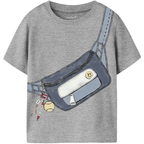 Name It Grey Melange Nmmfum Ss Nreg Topp Box