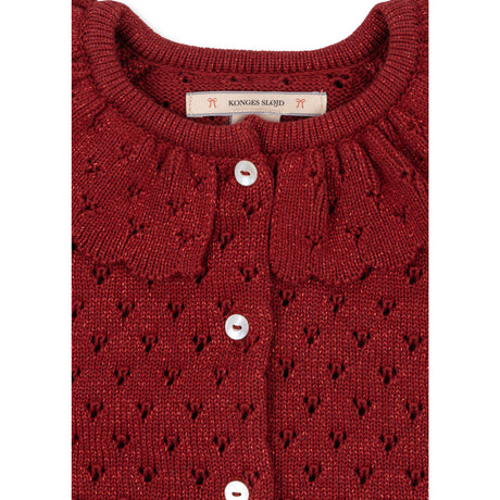 Konges Sløjd Red Dahlia Holiday Stickad Cardigan