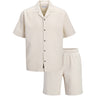 Jack & Jones Junior Moonbeam Jjglobal Waffle Resort Skjorta Ss Mp Jnr