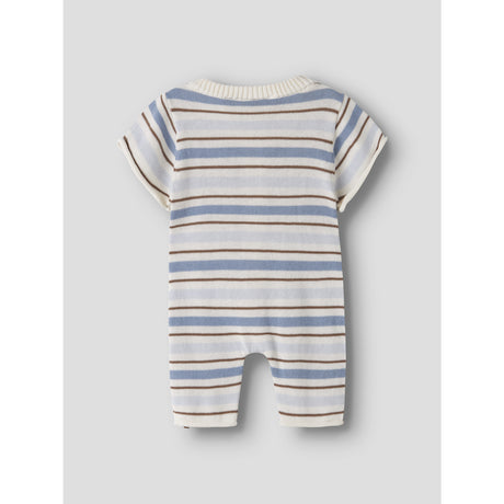 Lil'Atelier Coconut Milk Dusty Blue Nbmhito Ss Stickad Dräkt Lil