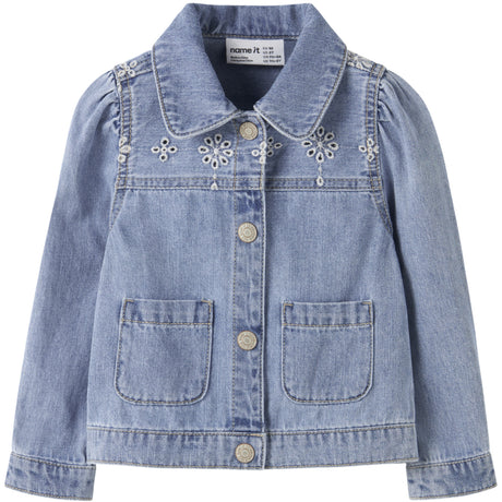 Name It Light Blue Denim Anglaise Nmfharper Dnm Anglaise Jacka 1026-Ov H
