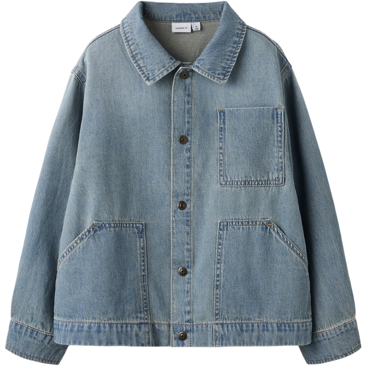 Name It Vintage Medium Blue Denim Nkmtom Oz Dnm Ls Skjorta 3550-Oz H