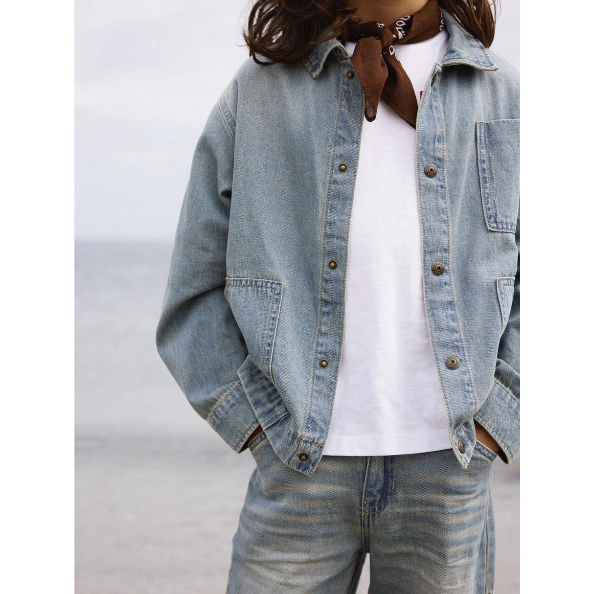 Name It Vintage Medium Blue Denim Nkmtom Oz Dnm Ls Skjorta 3550-Oz H