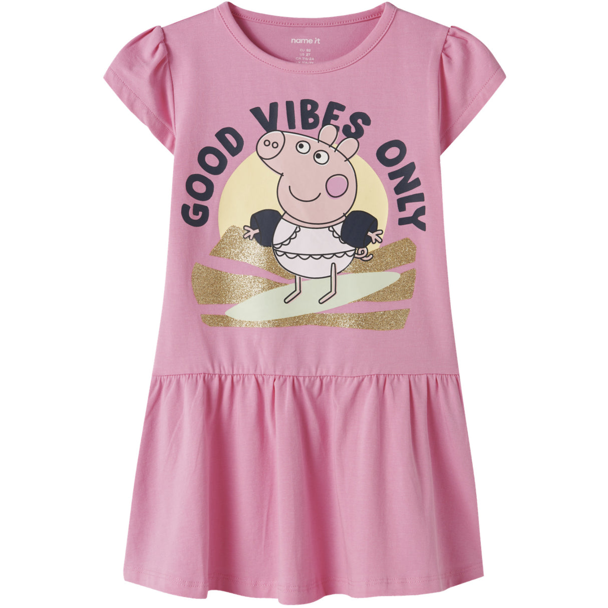 Name It Pink Drink Nmfarina Peppa Ss Klänning Cplg