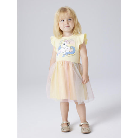 Name It Double Cream Nmfadaja Mlp Ss Tyll Klänning Cplg