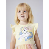 Name It Double Cream Nmfadaja Mlp Ss Tyll Klänning Cplg