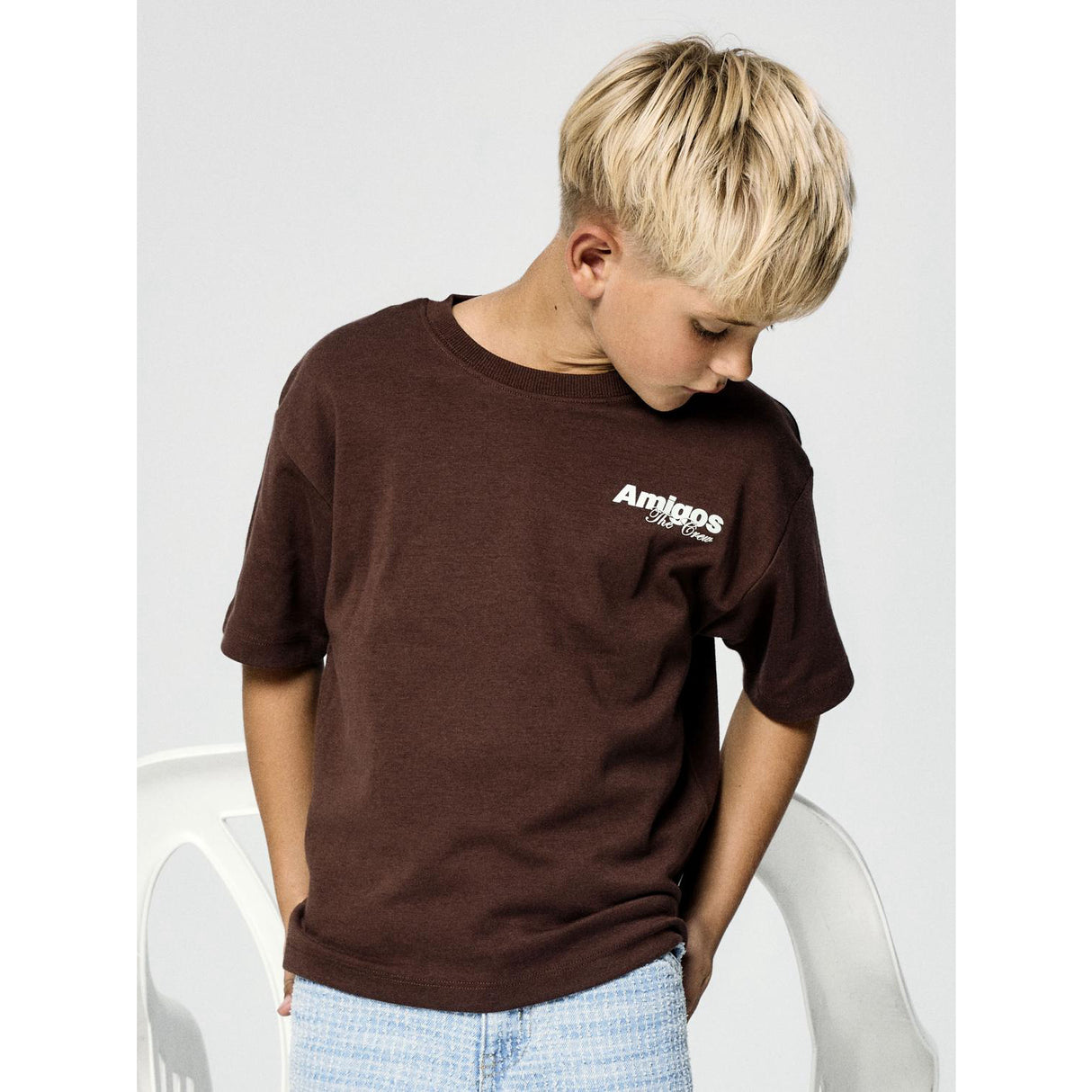 Name It Chestnut Nkmholle Ss Rlx Topp Box