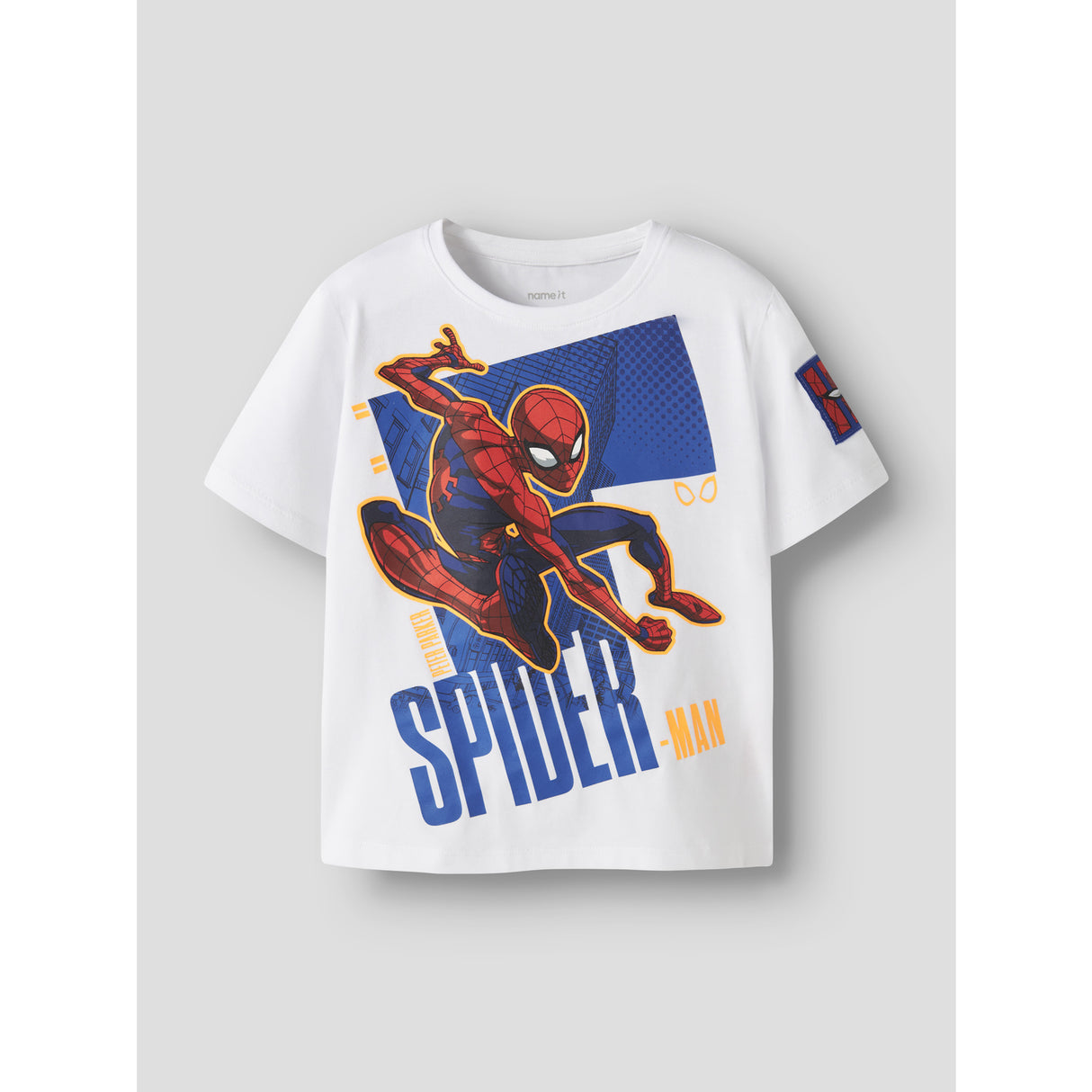 Name It Bright White Nmmajit Spider Nreg Ss Topp Box Mar