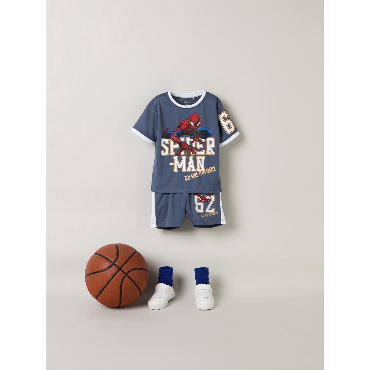 Name It Vintage Indigo Nmmanri Spider Nreg Ss Poly Topp Mar