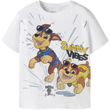 Name It Bright White Nmmmacas Paw Ss Nreg Topp Cplg