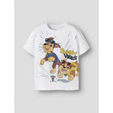 Name It Bright White Nmmmacas Paw Ss Nreg Topp Cplg