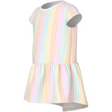 Name It Bright White Cool Stripe Nmfvigga Capsl Klänning F1 Noos