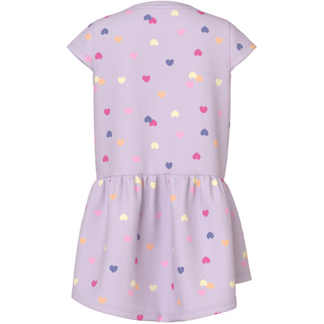 Name It Lavender Fog Colorful Hearts Nmfvigga Capsl Klänning F1 Noos