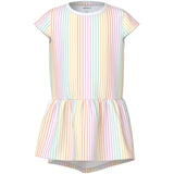 Name It Bright White Cool Stripe Nmfvigga Capsl Klänning F1 Noos