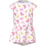 Name It Bright White Pink Butterfly Nmfvigga Capsl Klänning F1 Noos