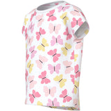 Name It Bright White Pink Butterfly Nmfvigga Capsl Topp
