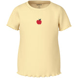 Name It Double Cream Apples Embroidery Nmfvivemma Ss Slim Topp