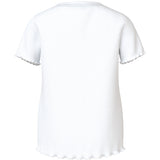 Name It Bright White Butterfly Embroidery Nmfvivemma Ss Slim Topp