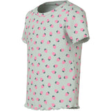 Name It Pale Aqua Strawberries Nmfvemma Aop Ss Slim Topp