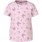 Name It Cradle Pink Butterflies Nmfvemma Aop Ss Slim Topp