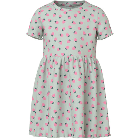 Name It Pale Aqua Strawberries Nmfvemma Ss Aop Klänning