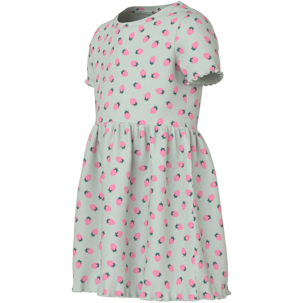 Name It Pale Aqua Strawberries Nmfvemma Ss Aop Klänning